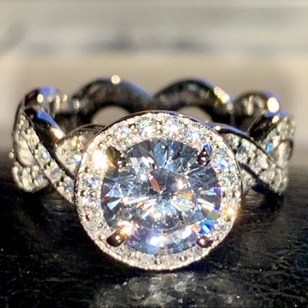 Cocktails 2CT CZ Platinum Clad over 925 SS SZ 4